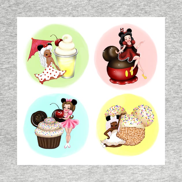 Minnie ladies and Mouse Dessert Treats Ary by hallieodom